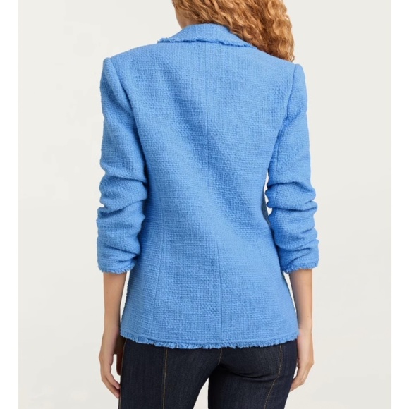 NWT Cinq à Sept Khloe Boucle Blazer - French Blue - Picture 3 of 7